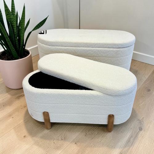 صندوق خشب قماش ابيض مقاسين