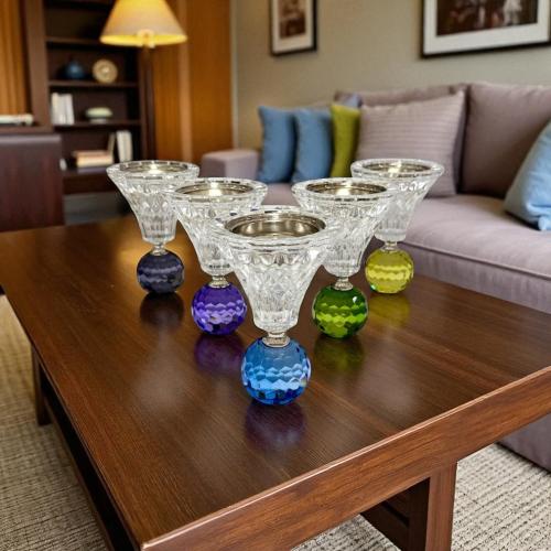 مبخرة زجاج بألوان مختلفة - بالحبة