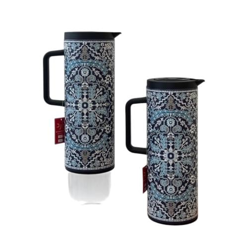 ثلاجة مايا نقش قطيفة بغطاء اسود 1 لتر