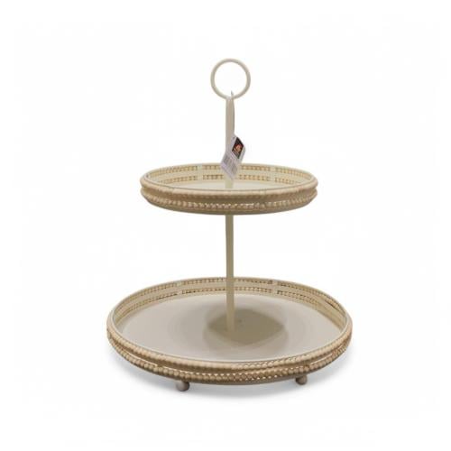 صحن تقديم 2 دور بيج مقاس 31.5 * 36 سم