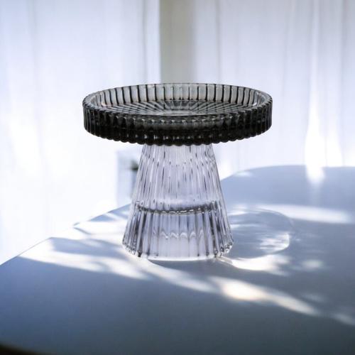 صحن زجاج بقاعدة مقاس 10 * 7.5 سم