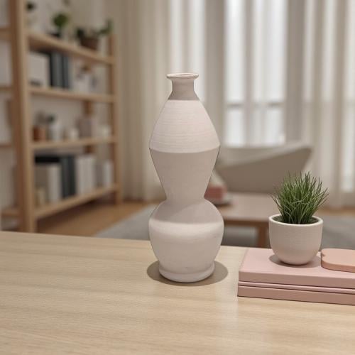 فازة سيراميك أبيض 20 * 60.5 سم