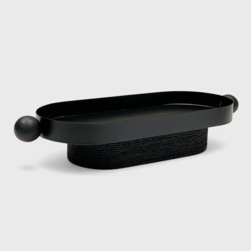 صحن تقديم اسود مقاس 36 * 11 سم