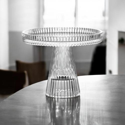 صحن زجاج بقاعدة مقاس 15 * 12 سم