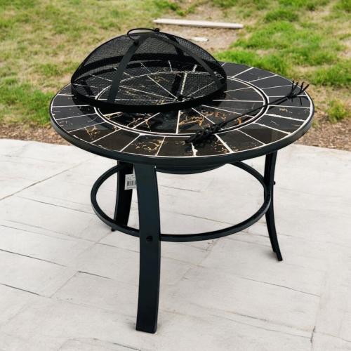 منقل شوي رخام قاعدة معدن