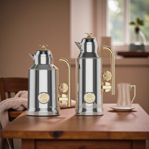 طقم ترامس ريفان 1 لتر نيكل ذهبي