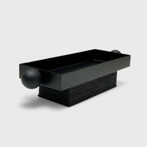 صحن تقديم اسود مقاس 36 * 11 سم