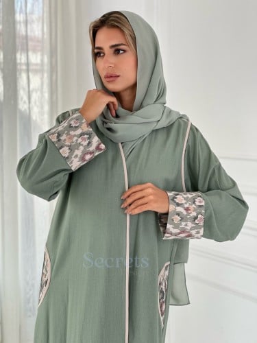 عباية زيتي لينن
