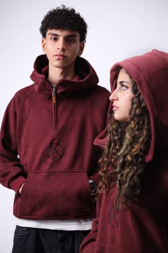 Burgundy hoodie