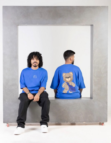 تيشرت ازرق اوفر سايز