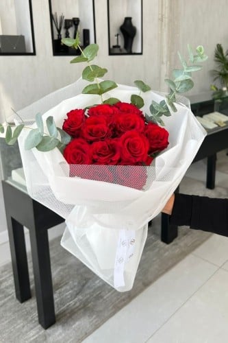 بوكيه ورد احمر