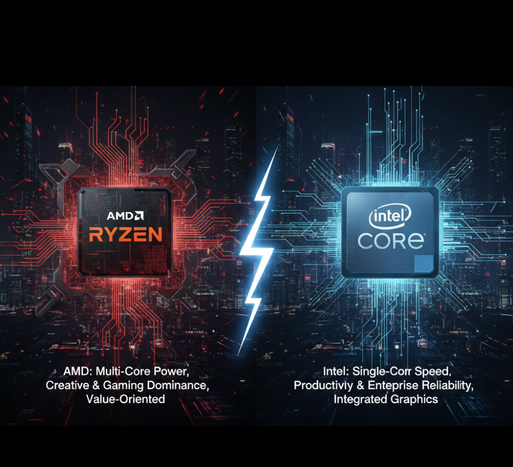 بروسيسور AMD وIntel: أيهما الأفضل لأداء الكمبيوتر والألعاب؟