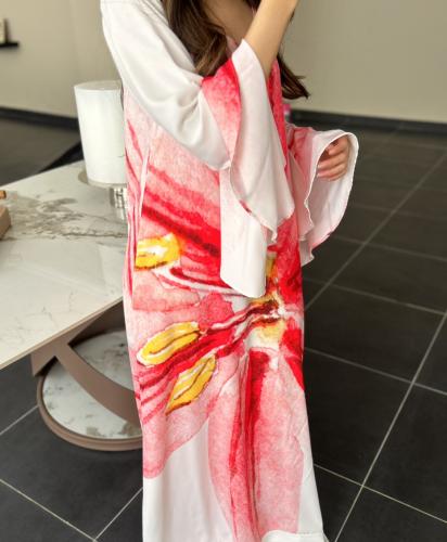 ORO BELLE SLEEVE FLORAL DRESS