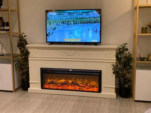 ديكور مدفأة مع الجهاز