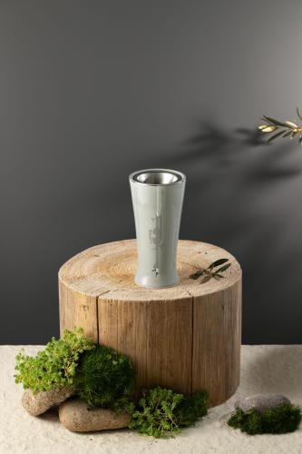 مبخر بورسلين من مجموعة لقاء - رمادي و فضي