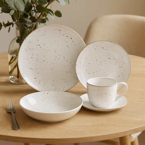 طقم سفرة بنقوش جميلة (30 قطعة)