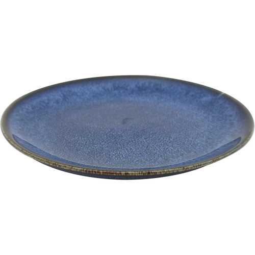 طبق بورسلين مسطح أزرق