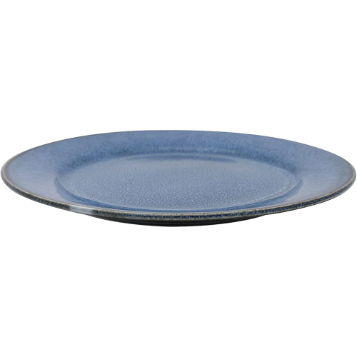 طبق بورسلين مسطح أزرق