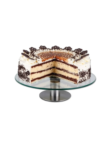 طبق تقديم زجاجي دائري قابل للدوران