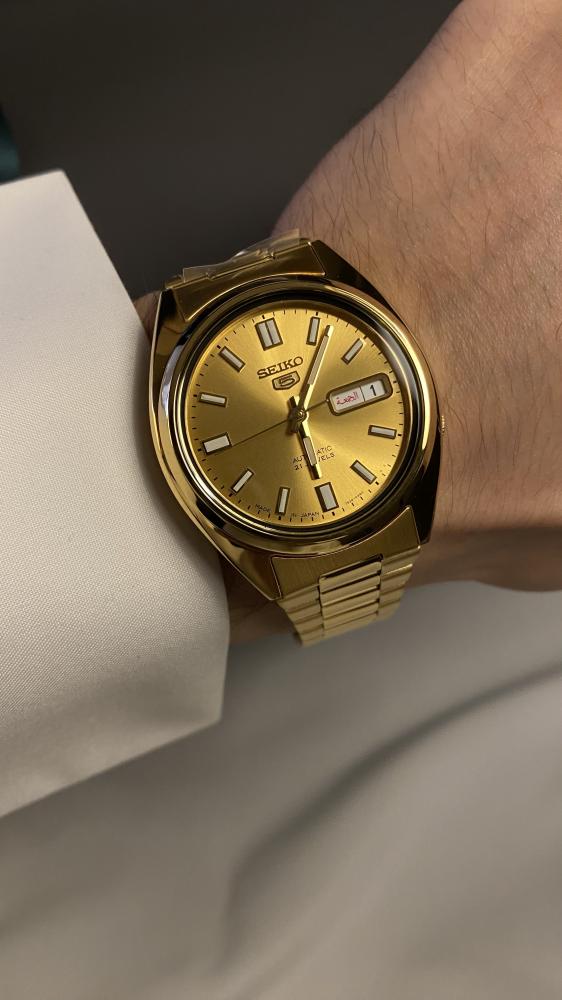 ساعة سيكو 5 اوتوماتيك - ذهبي