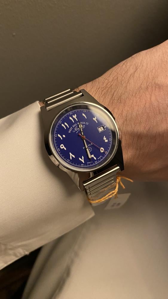 ساعة ويست إند - عربيه اللون أزرق