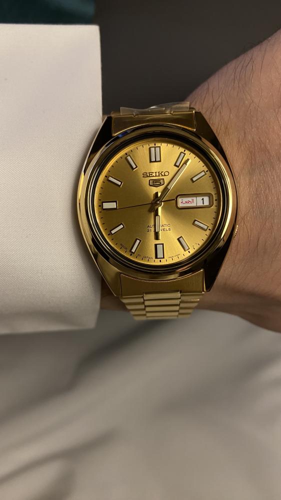ساعة سيكو 5 اوتوماتيك - ذهبي