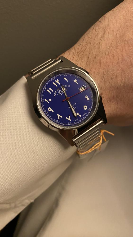 ساعة ويست إند - عربيه اللون أزرق