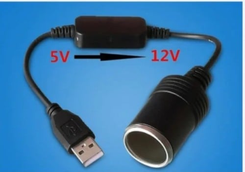 وصلة للتحويل من USB الى مدخل ولاعة السيارة 12 فولت