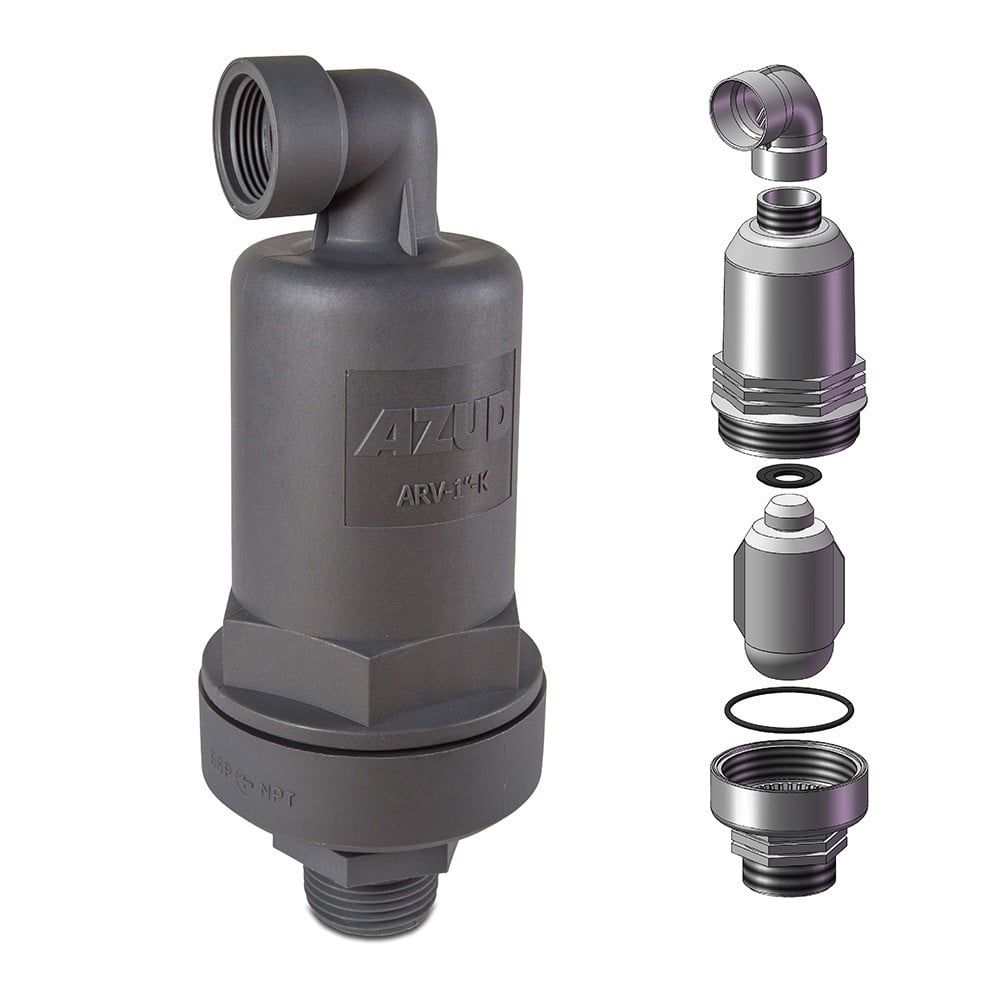 أزود -  صمام تفريغ الهواء   2" BSP MT8 UN - ثلاثي التأثير