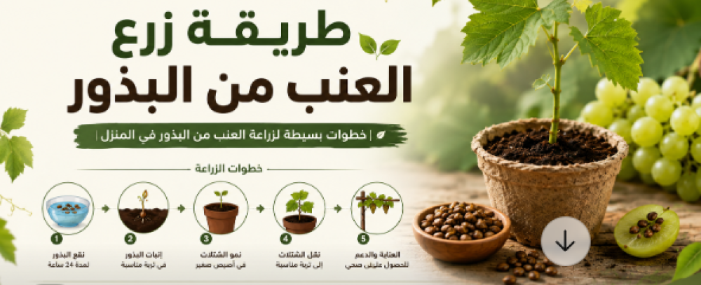 طريقة زرع العنب من البذور