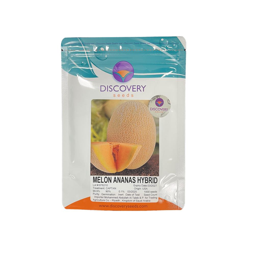 بذور شمام أناناس هجين أمريكي  1000 بذرة Discoveruy