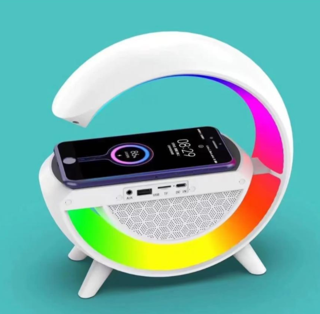 LED Bluetooth Speaker with Wireless Charger and Light