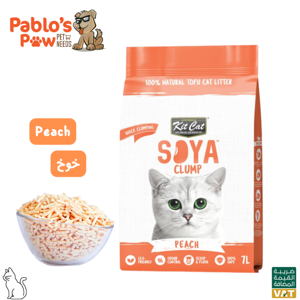 Kit Cat Soya Clump Litter Peach 2.5KG Pablos Paw Online Pet Shop in Saudi Arabia Buy Pet food and Supplies