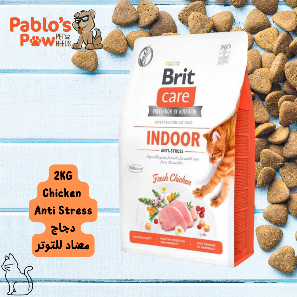 Brit Care Cat Dry Food Grain Free Anti stress Chicken 2kg Pet Supplies