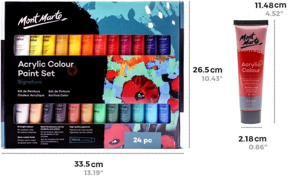 ACRYLIC COLOR 24X36ML Mont Marte