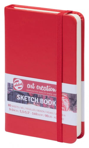 دفتر رسم سكتشات 9x14 أحمر من شركة Art Creation ske...