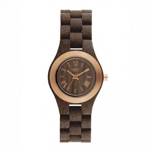 وي وود كريس خشب بني منقوش نسائية