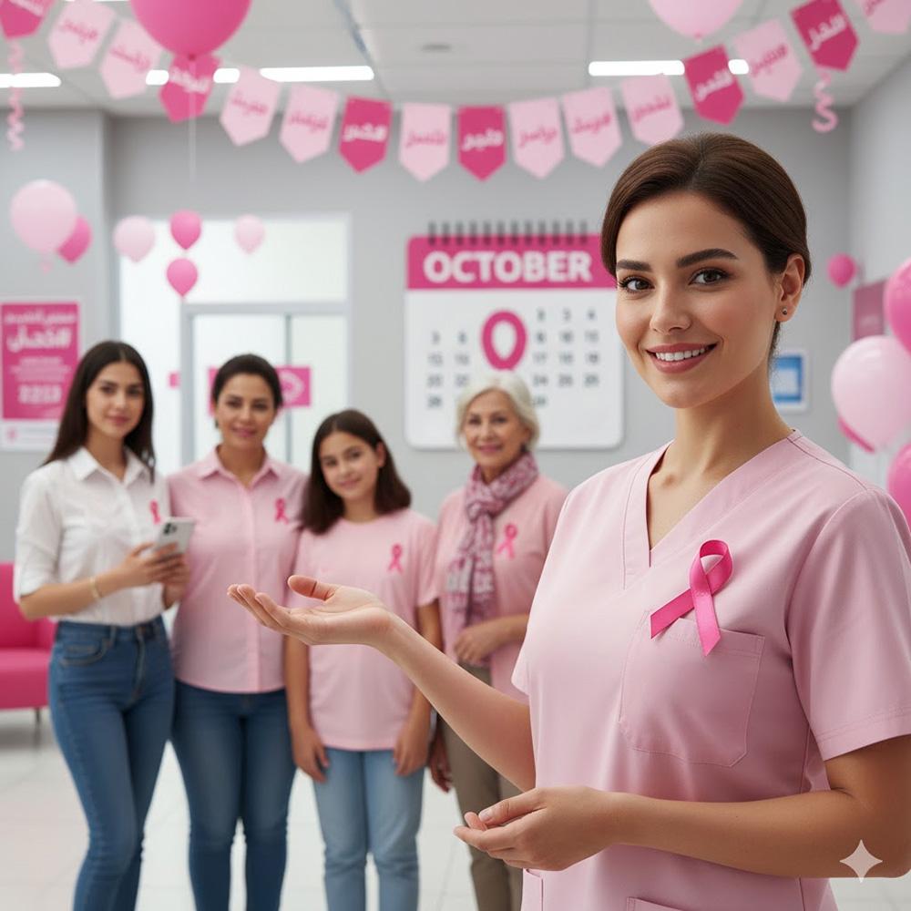 الشريط الوردي وأكتوبر: رمز الأمل في رحلة التوعية بسرطان الثدي