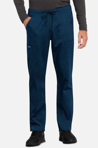 Cherokee Workwear Professionals Men's Tapered Leg Drawstring Cargo Scrub  Pants