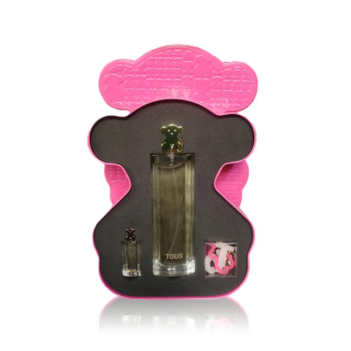 مجموعة هدايا Tous للسيدات (عطر 90 مل + عطر 4.5 مل + سلسلة مفاتيح)