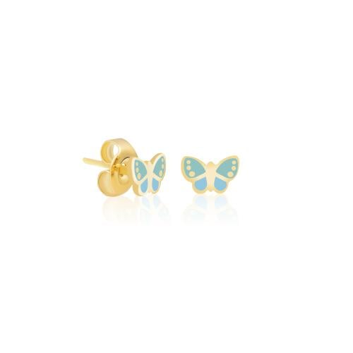 أقراط بلو بترفلي Blue Butterfly الذهبية الطبية