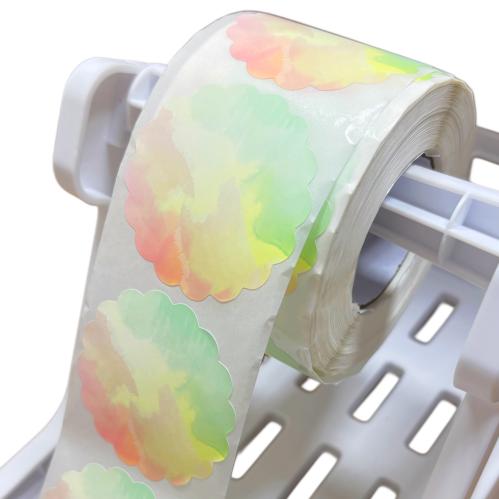 500 ملصق حراري لاصق بالوان مدمجة - مقاس دائري على شكل ورده 50*50مم