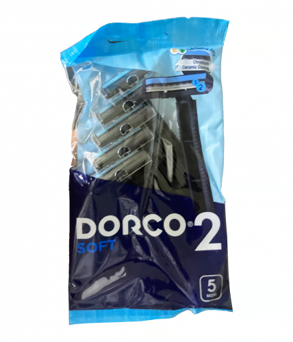 شفرات حلاقة ناعمة من دوركو 5 شفرات *(3 حبة ) أزرق