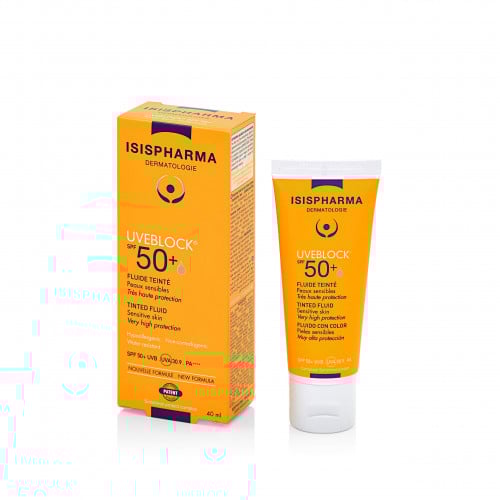 سائل خفيف اللون للوقاية من الشمس SPF50+ من إيزيس فارما – 40 مل