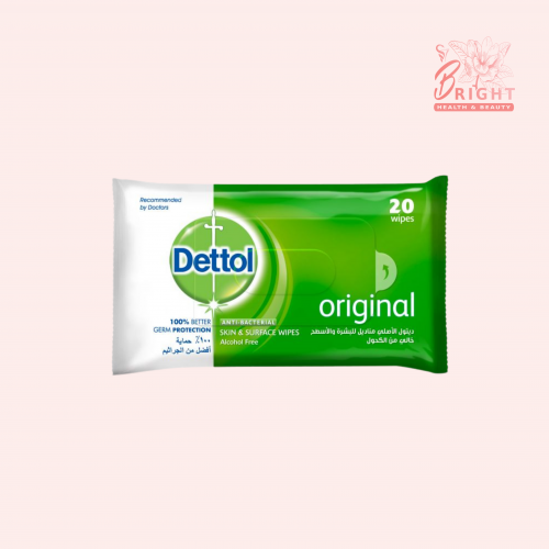 ديتول مناديل مبللة ومعقمة الأصلية 20 قطعة