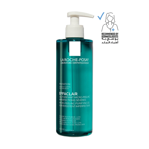 لاروش بوزيه جل التنظيف والتقشير للبشرة الدهنية للوجه والجسم 400 مل