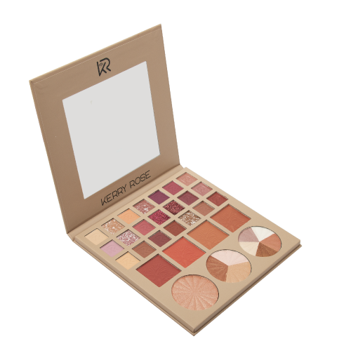 باليت اظلال + اضاءة + احمر خدود من كيري روز