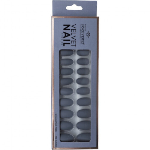 فورايفر اظافر لون رصاصي بتأثير مخملي 24 قطعة