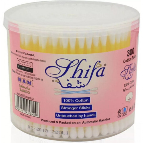 شفا اعواد قطن 300 قطعة