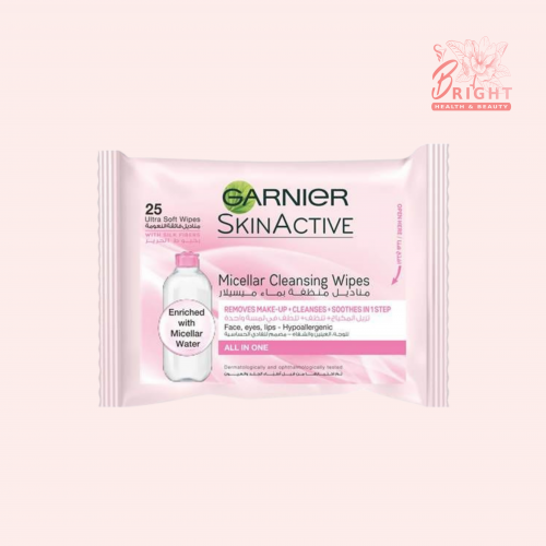 جارنييه مناديل منظفة بماء ميسيلار 25 منديل